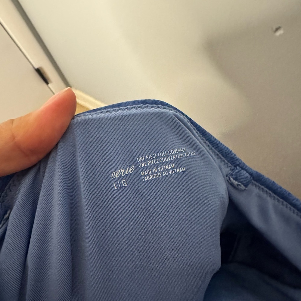 Aerie Light Blue One-Piece Swimsuit - Picture 2 of 3